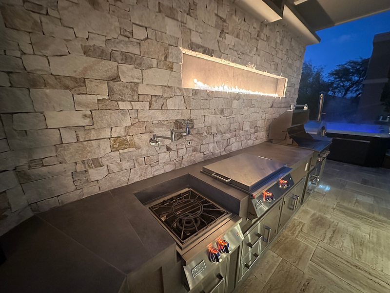 KoKoMo Luxury Outdoor Kitchen BBQ Island – Custom Built Premium Outdoor Cooking Station