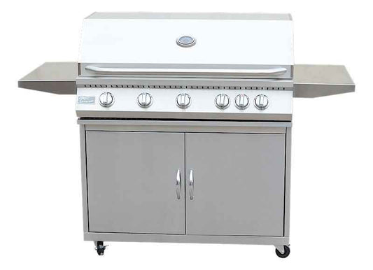 KoKoMo Classic 40” 5-Burner Freestanding BBQ Grill with Cart – 304 Stainless Steel