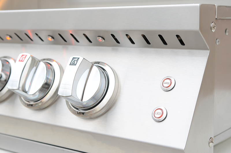 KoKoMo 40” Professional Built-In 5-Burner Gas Grill (With Back Burner) - Patio Elegance