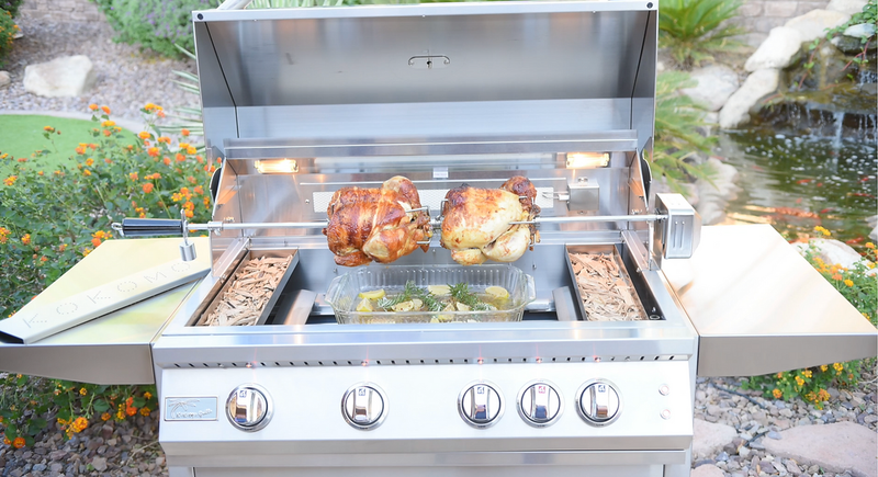 KoKoMo Professional 32” 4-Burner BBQ Grill + Cart – Premium 304 Stainless Steel