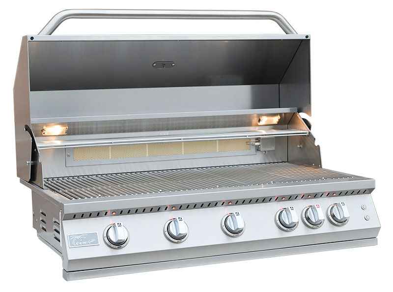 KoKoMo 40” Professional Built-In 5-Burner Gas Grill (With Back Burner)