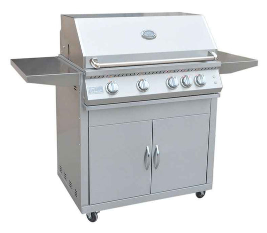 KoKoMo Professional 32” 4-Burner BBQ Grill + Cart – Premium 304 Stainless Steel