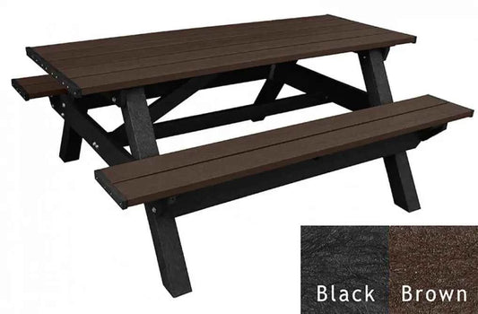 Deluxe 6′ Picnic Table – Durable Recycled Plastic Outdoor Seating