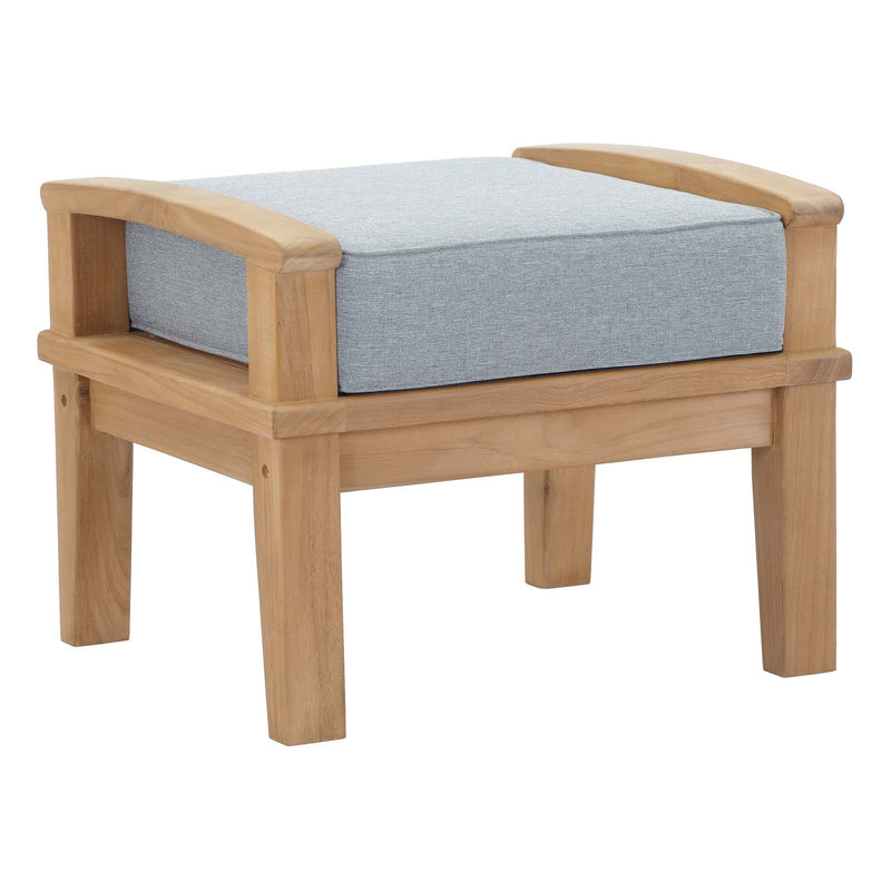 Patio Elegance Marina 10-Piece Outdoor Teak Patio Set – Grey Cushions