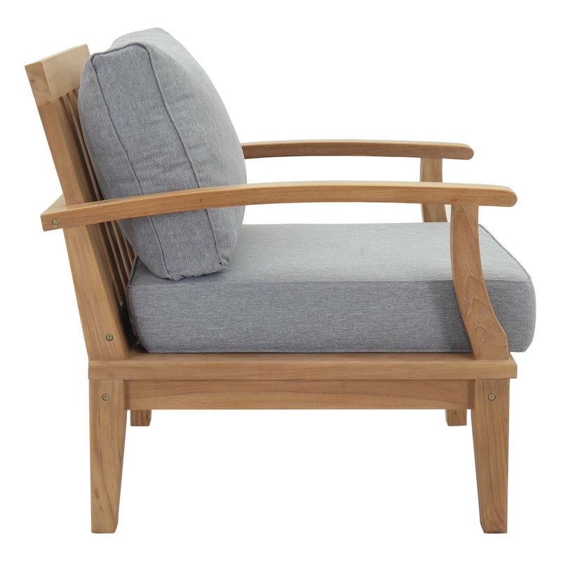 Patio Elegance Marina 10-Piece Outdoor Teak Patio Set – Grey Cushions