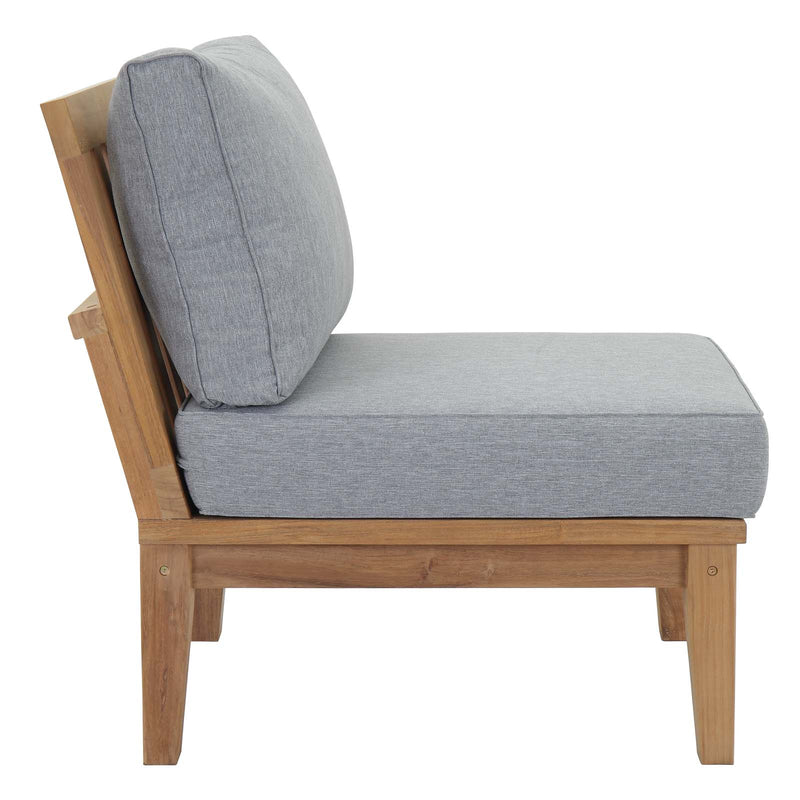 Patio Elegance Marina 10-Piece Outdoor Teak Patio Set – Grey Cushions