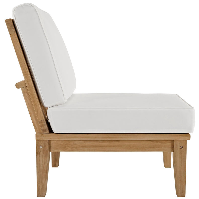 Modway Marina 10-Piece Outdoor Teak Patio Set – White Cushions by Patio Elegance