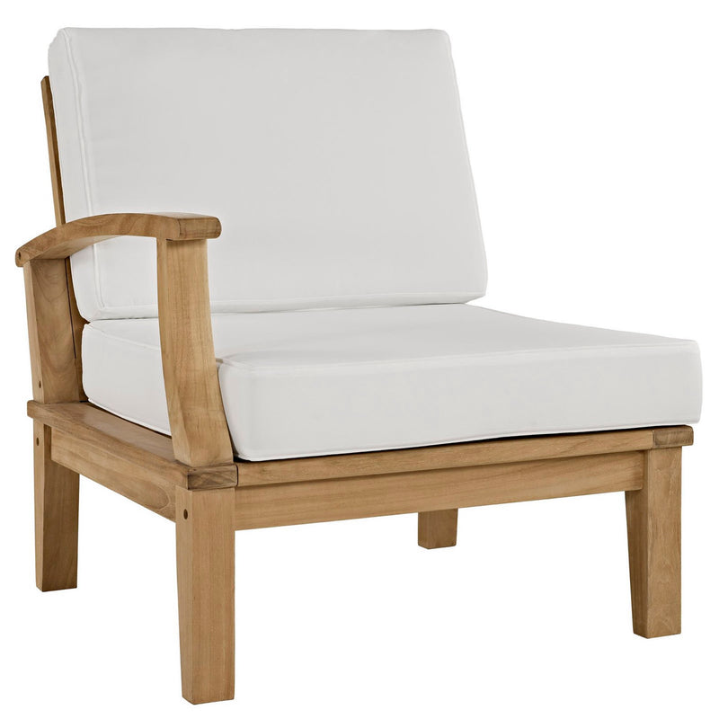 Modway Marina 10-Piece Outdoor Teak Patio Set – White Cushions by Patio Elegance