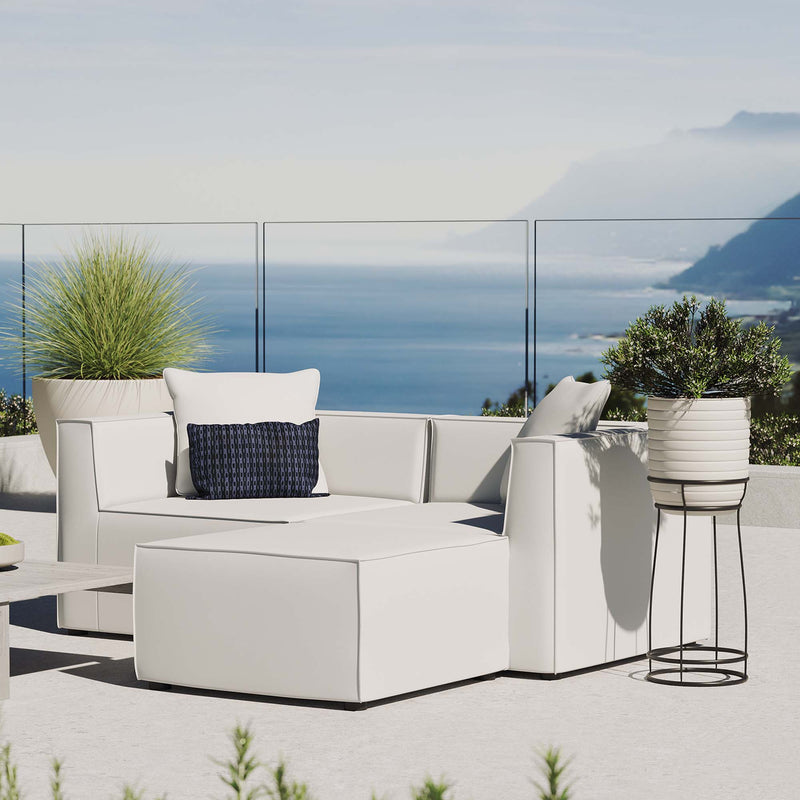Saybrook Outdoor Loveseat & Ottoman Set – Modway