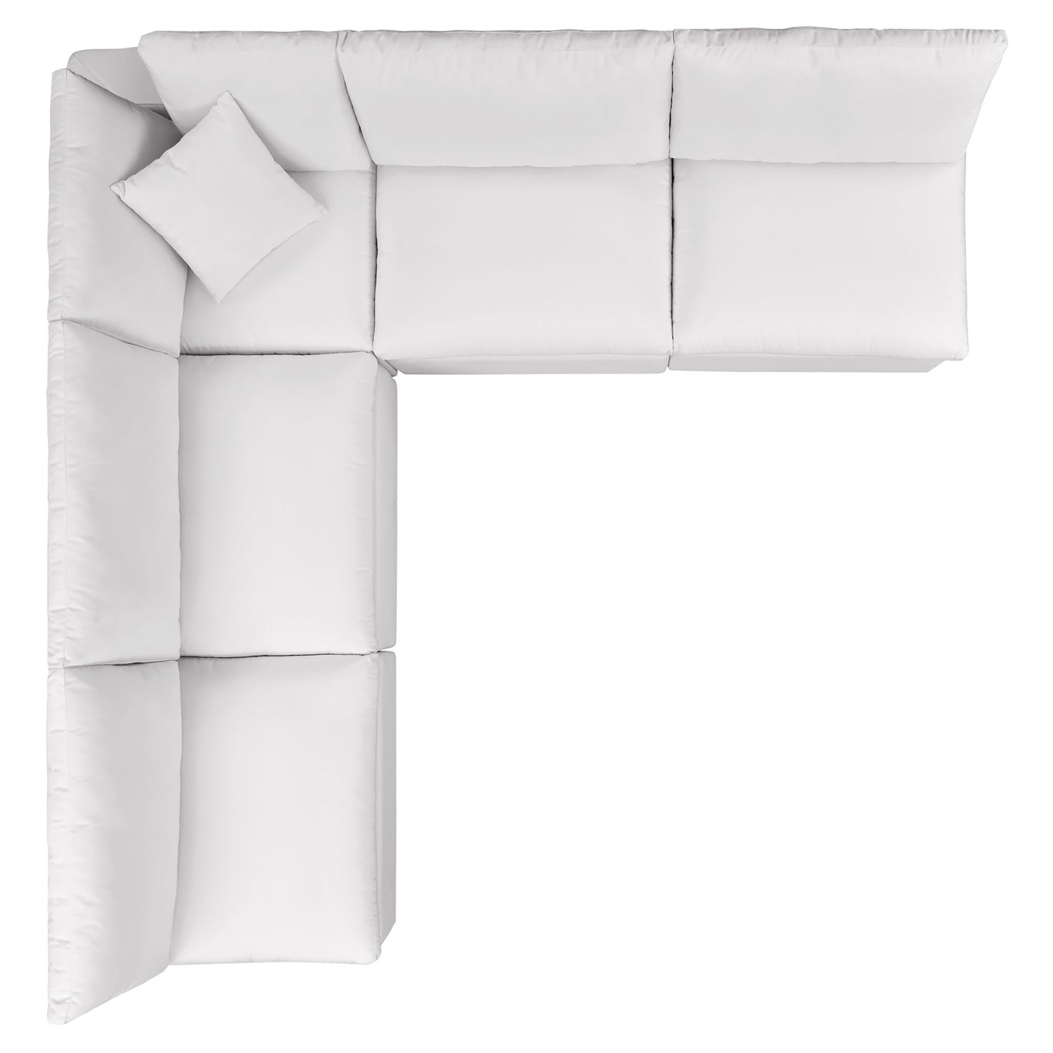Patio Elegance Commix 5-Piece Outdoor Sectional Sofa Set by Modway - Patio Elegance