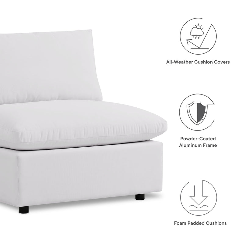 Patio Elegance Commix 5-Piece Outdoor Sectional Sofa Set by Modway