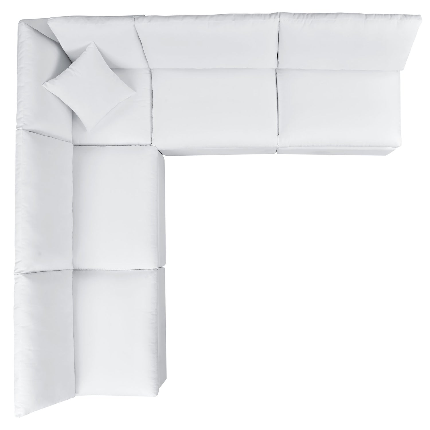 Commix 5-Piece Outdoor Sectional Sofa – Sunbrella® White Collection Exclusively at Patio Elegance - Patio Elegance