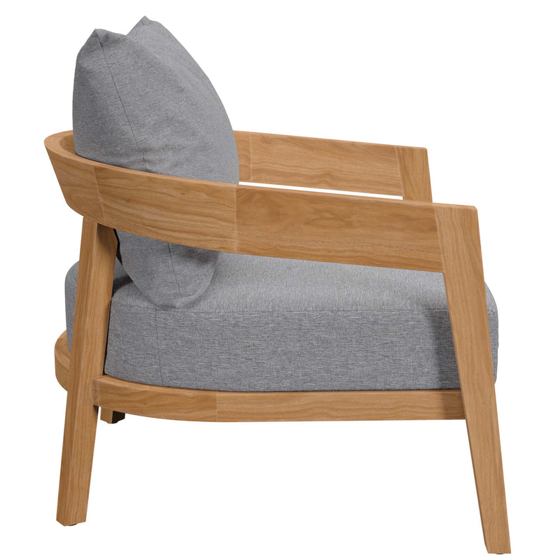 Modway Brisbane 3-Piece Grey Teak Outdoor Patio Set