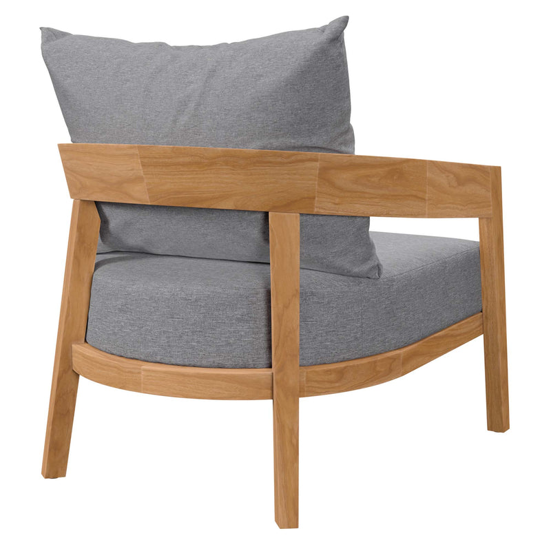 Modway Brisbane 3-Piece Grey Teak Outdoor Patio Set