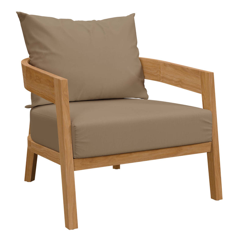 Brisbane 3-Piece Teak Outdoor Patio Set – Modway