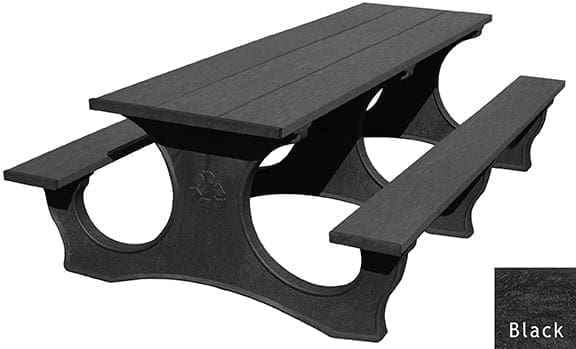Polly Tuff Easy Access 8 Ft Picnic Table – Durable, ADA-Friendly Outdoor Seating