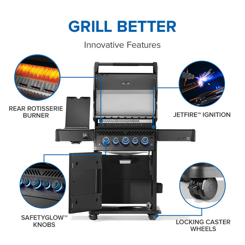 Patio Elegance Phantom Rogue® PRO‑S 425 RSIB Gas Grill with Infrared Side and Rear Burners