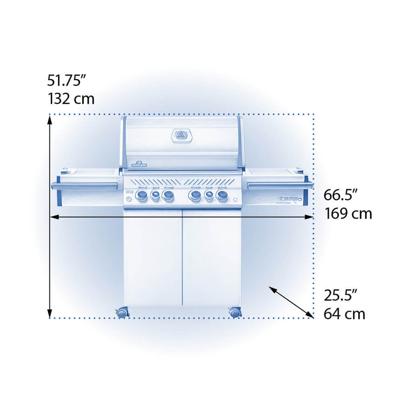 Patio Elegance Prestige PRO™ 500 RSIB Gas Grill with Infrared Side and Rear Burners