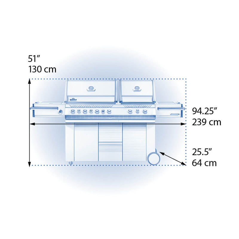 Patio Elegance Prestige PRO™ 825 RSBI Gas Grill with Power Side Burner and Infrared Rear & Bottom Burners