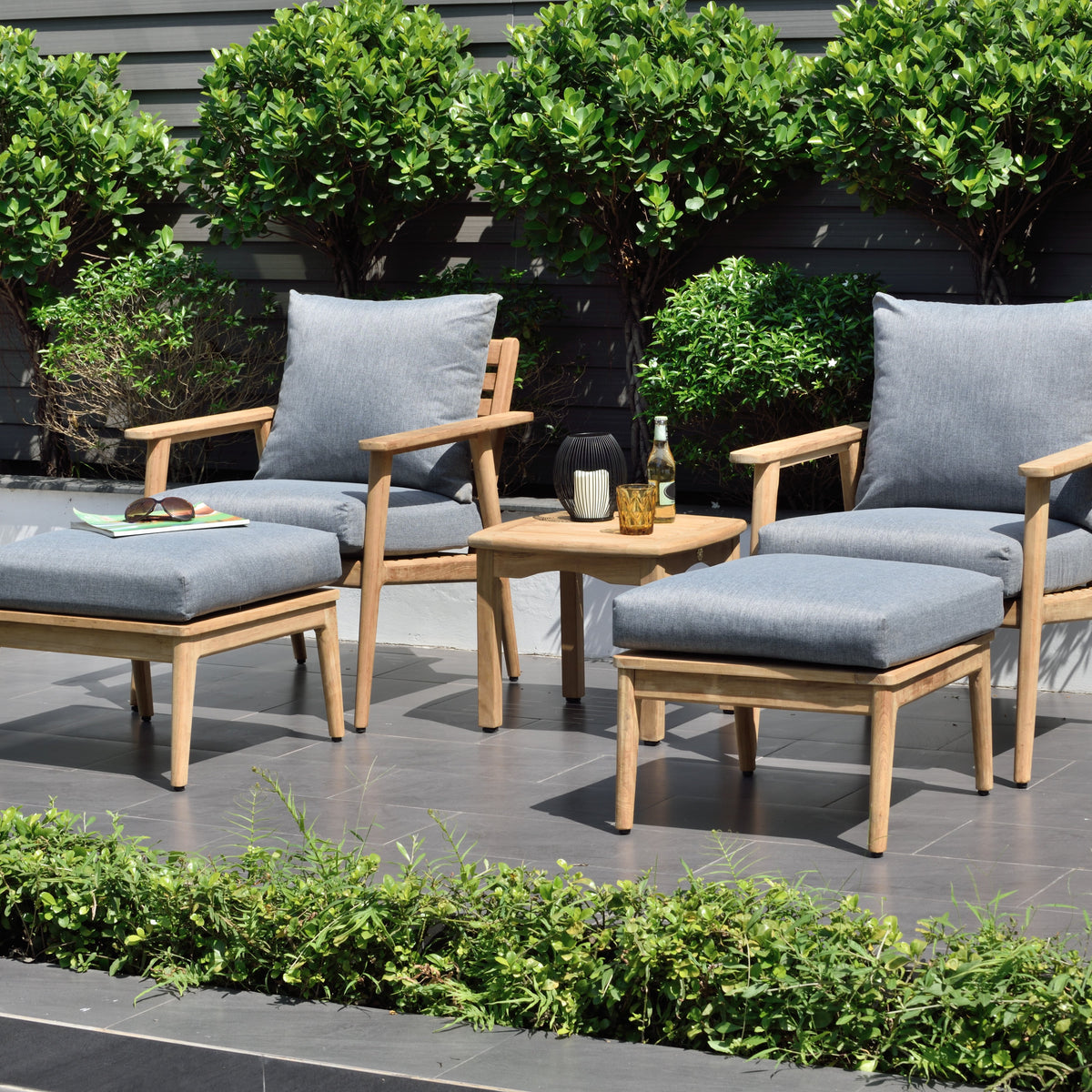 Eve FSC Teak Outdoor Conversation Set with Cushions