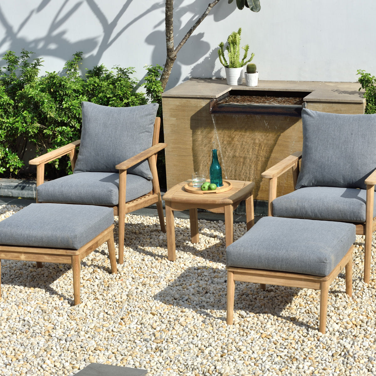 Eve FSC Teak Outdoor Conversation Set with Cushions
