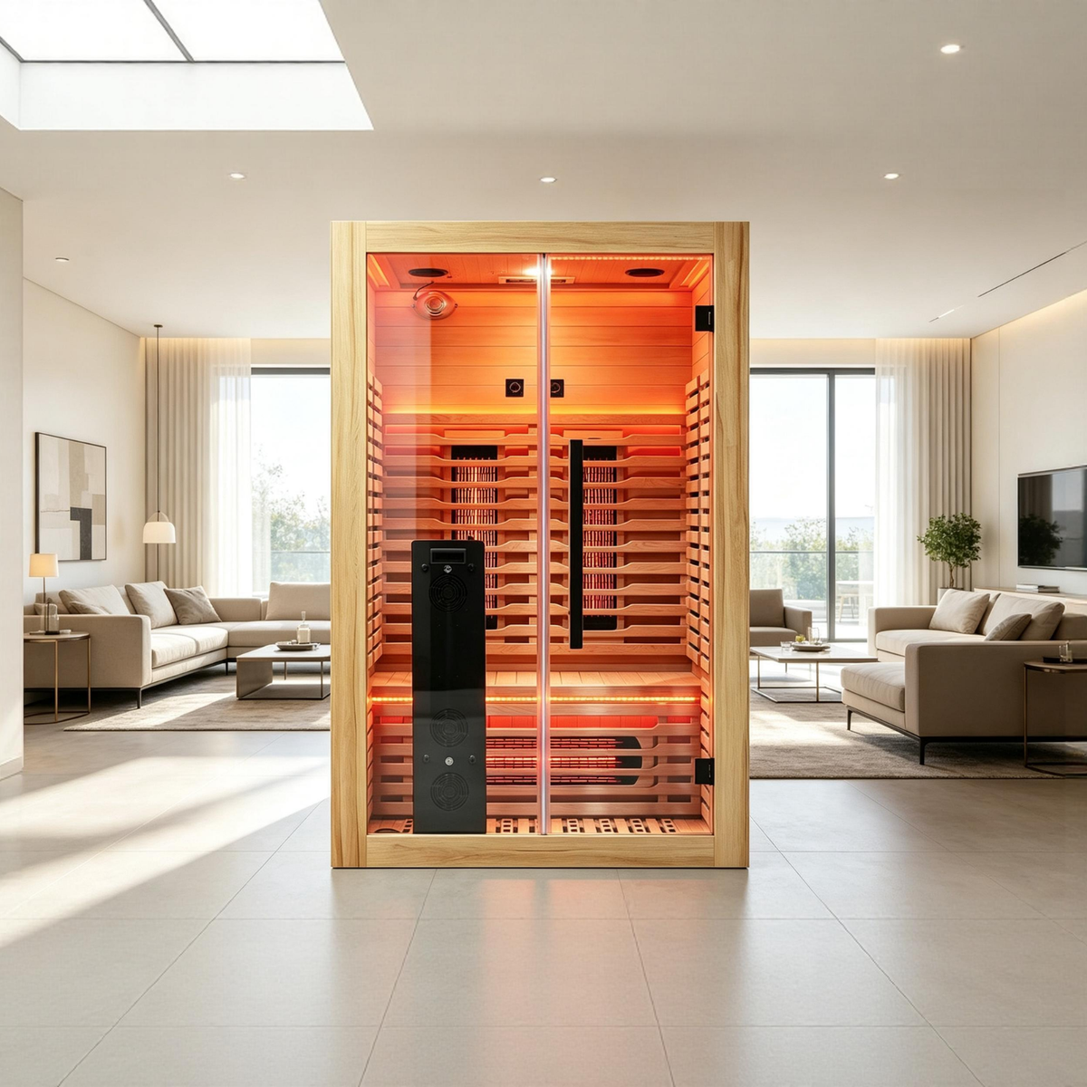 Blisspod I Venetian RED I All-In-One - Full Spectrum + Red Light Therapy I Indoor Premium Sauna I 2 Person