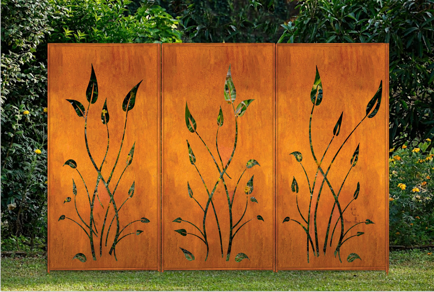 Outdoor Metal Privacy Screen Panels 24" x 60" & 24" x 72" – Heavy-Duty Steel for Patio & Fence