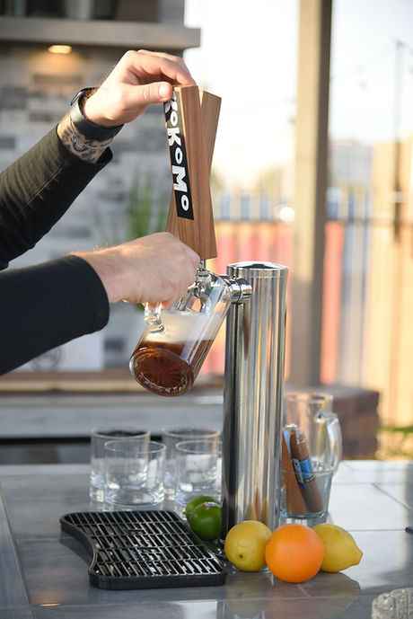 KoKoMo Bermuda Outdoor Kitchen BBQ Island with Built-In TV, Fire Pit & Bar – The Ultimate Backyard Entertaining Hub