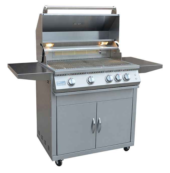 KoKoMo Professional 32” 4-Burner BBQ Grill + Cart – Premium 304 Stainless Steel