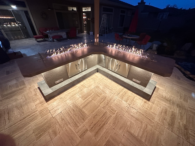 KoKoMo Luxury Outdoor Kitchen BBQ Island – Custom Built Premium Outdoor Cooking Station - Patio Elegance