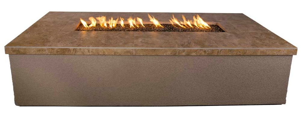 Entertainer Outdoor Fire Pit with fire-glass