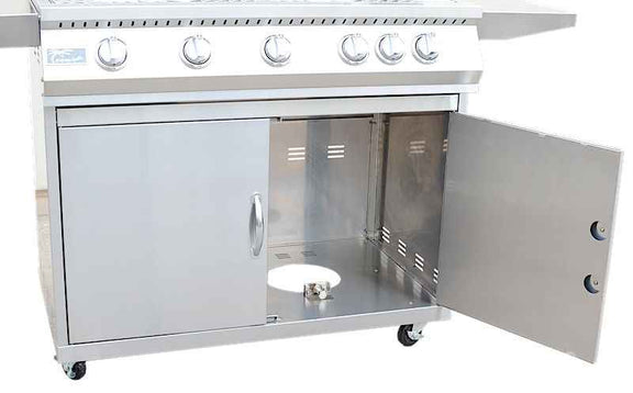 KoKoMo Classic 40” 5-Burner Freestanding BBQ Grill with Cart – 304 Stainless Steel
