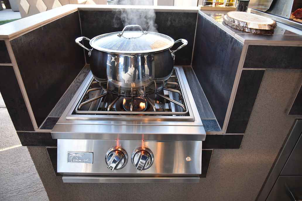 KoKoMo Montego Outdoor Kitchen BBQ Island – Built-In BBQ Grill Island for Patios