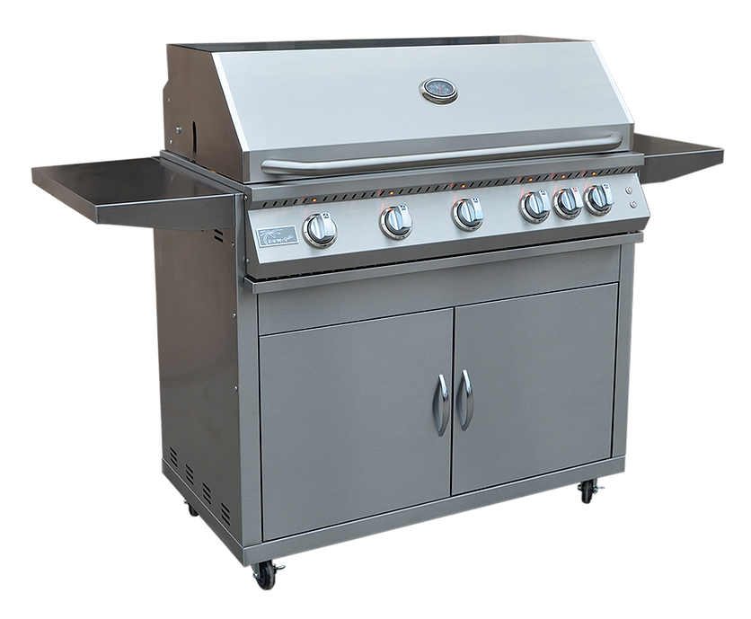 KoKoMo 40” Professional 5-Burner BBQ Grill + Cart – Freestanding Model