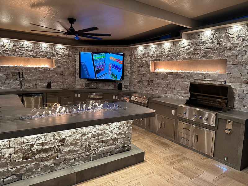 KoKoMo Luxury Outdoor Kitchen BBQ Island – Custom Built Premium Outdoor Cooking Station - Patio Elegance