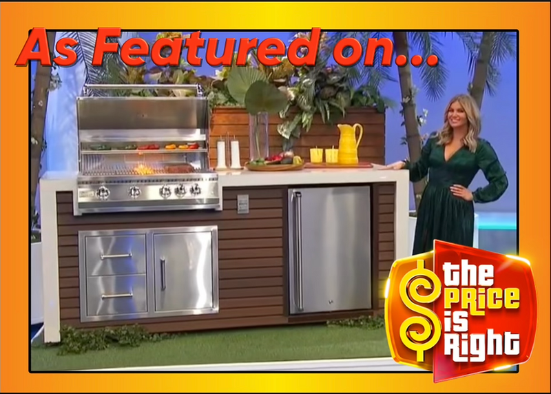 KoKoMo Professional Shiplap Outdoor Kitchen Island with Waterfall Edge – 32” Built-In Grill - Patio Elegance