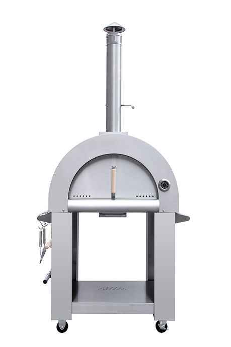 Kokomo 32” Wood Fired Stainless Steel Pizza Oven – Freestanding or Built-In