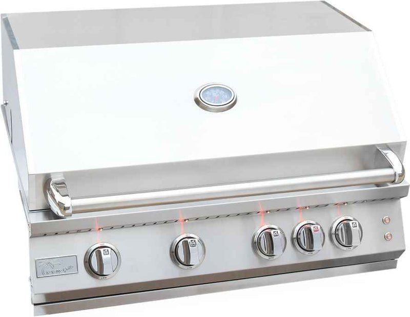 KoKoMo 32” Professional Built-In 4-Burner Gas Grill with Laser-Cut Grates & Back Burner