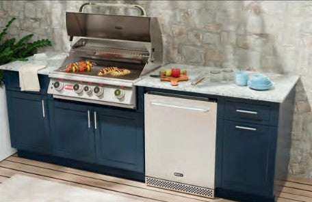 Bull Myrtle Beach DuraBull 8 ft Kitchen with Symphony Blue Base in Galaxy White Granite - LP - DROP SHIP ONLY