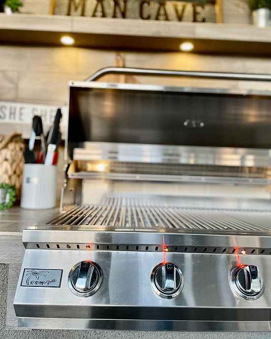 KoKoMo Fantasy Island Outdoor Kitchen Pavilion – 20'x20' Luxury BBQ Island with 70" TV, Bar, Grill, Kegerator & More