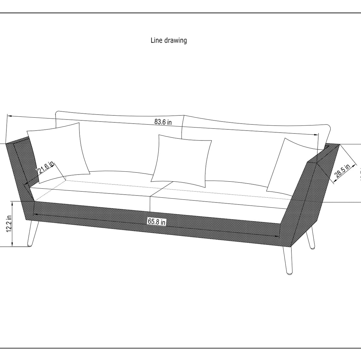 Panther Outdoor Patio Wicker and FSC Wood Seating Set
