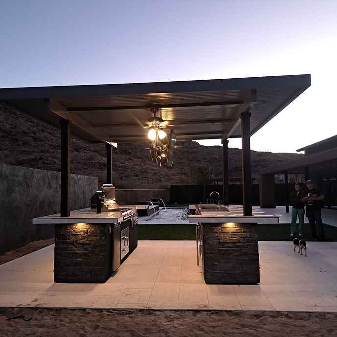 KoKoMo Big Island Sports Bar Outdoor Kitchen BBQ Island with Dual TVs