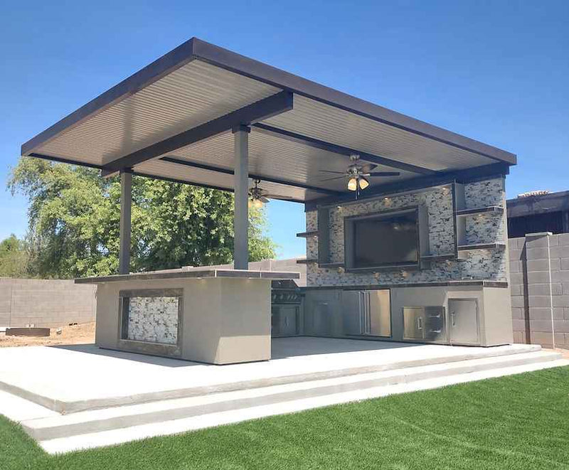 KoKoMo Montego Outdoor Kitchen BBQ Island – Built-In BBQ Grill Island for Patios