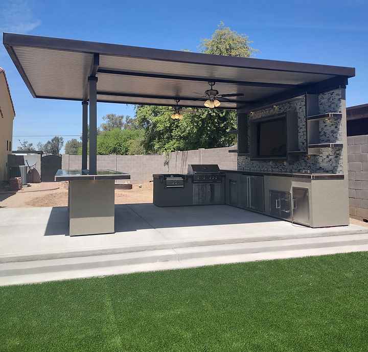KoKoMo Montego Outdoor Kitchen BBQ Island – Built-In BBQ Grill Island for Patios