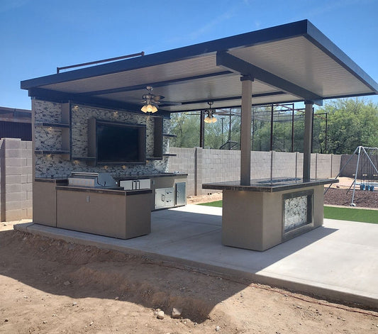 KoKoMo Montego Outdoor Kitchen BBQ Island – Built-In BBQ Grill Island for Patios
