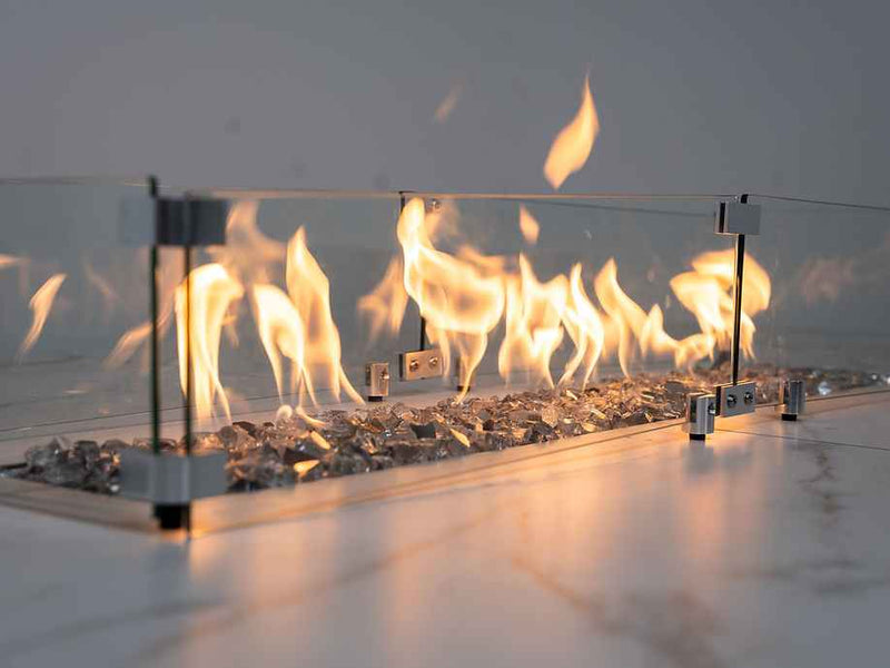 KoKoMo Baja Outdoor Kitchen Island with Fire Feature – 7'6" x 9'