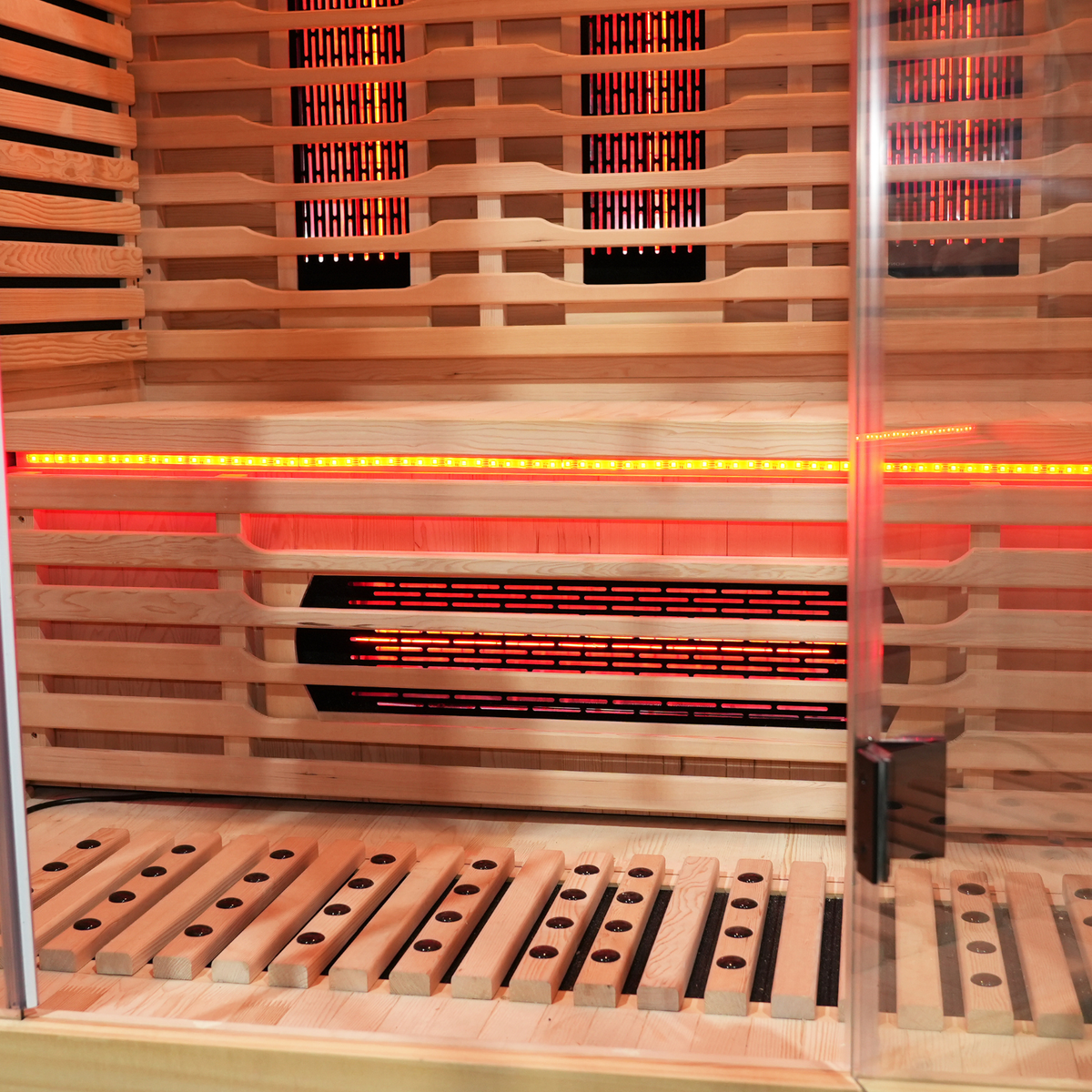 Blisspod I Venetian RED I All-In-One - Full Spectrum + Red Light Therapy I Indoor Premium Sauna I 3 Person