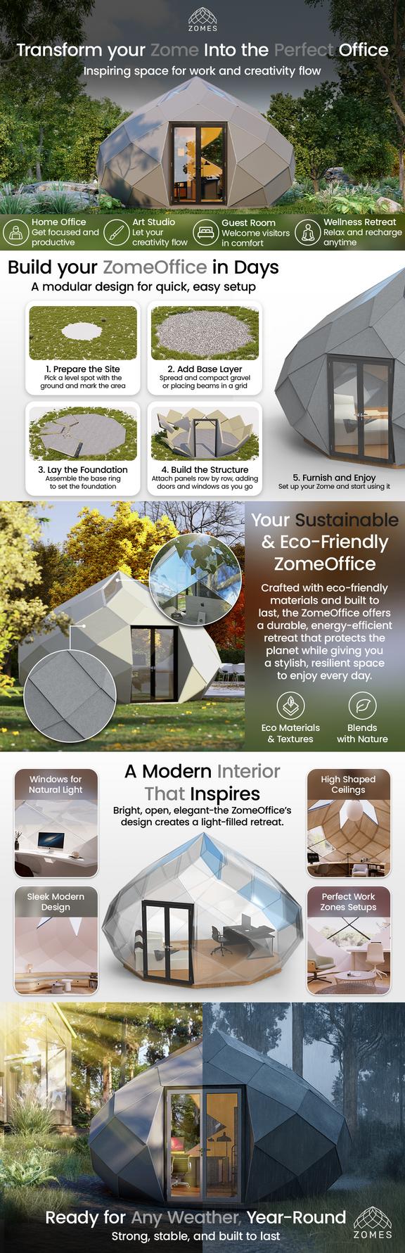 home office tent Zome Office