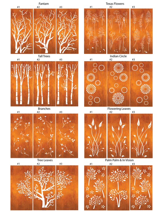 Outdoor Metal Privacy Screen Panels (60” & 72”) | Heavy-Duty Steel for Patio & Fence