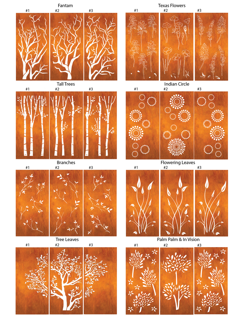 Outdoor Metal Privacy Screen Panels (60” & 72”) | Heavy-Duty Steel for Patio & Fence